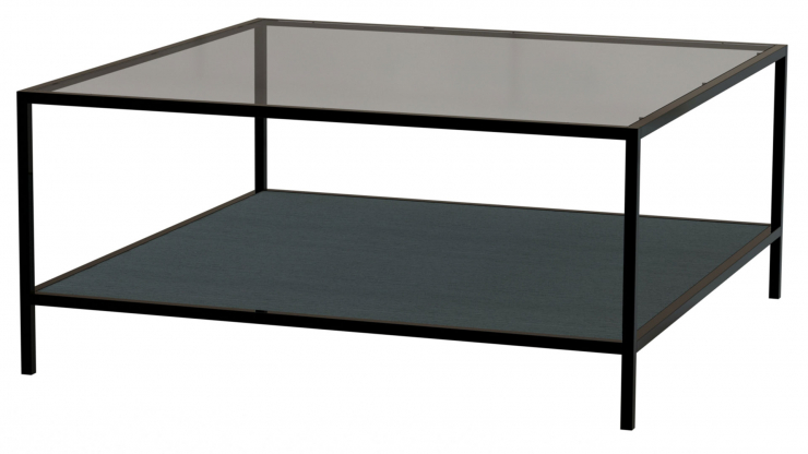 2000 soffbord svart 100 tr/glas i gruppen Mbler / Bord / Soffbord hos Trosa Mbler (1491BLACK)