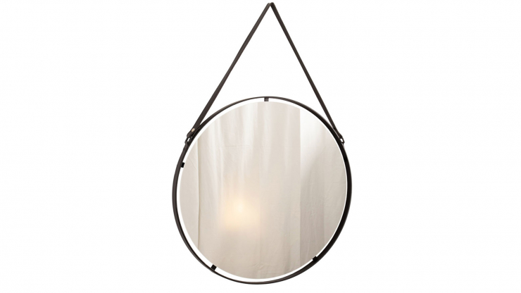 Sol spegel svart/PU 61cm i gruppen Vintage / Inredning / Speglar hos Trosa Mbler (AG-103409)