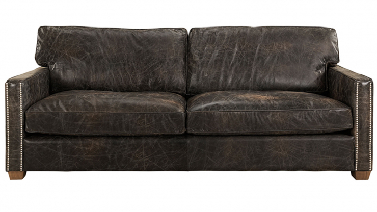 Viscount soffa 3-sits leather fudge i gruppen Vintage / Sittmbler / Soffor hos Trosa Mbler (AW04-10618)