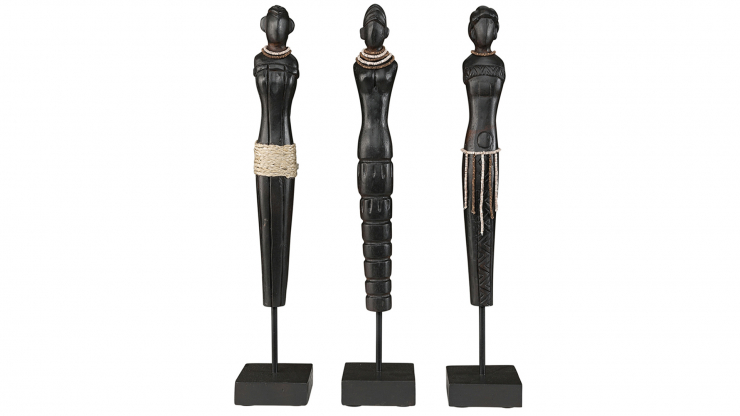 African ladies dekoration svart 3-set i gruppen Inredning / Dekoration / Deco hos Trosa Mbler (AW06-31119)