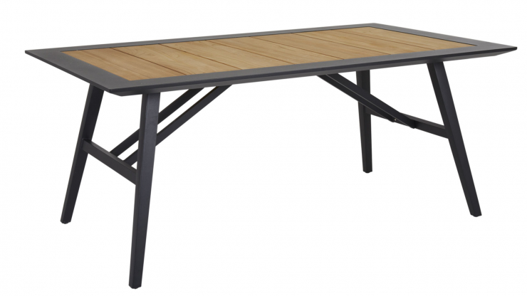 Chios matbord svart/teak 175cm i gruppen Utembler / Bord / Matbord hos Trosa Mbler (BR-2717)