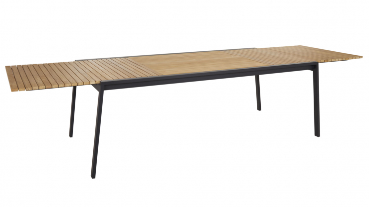 Naos matbord svart/teak 220-320cm i gruppen Utembler / Bord / Matbord hos Trosa Mbler (BR-8618-8)