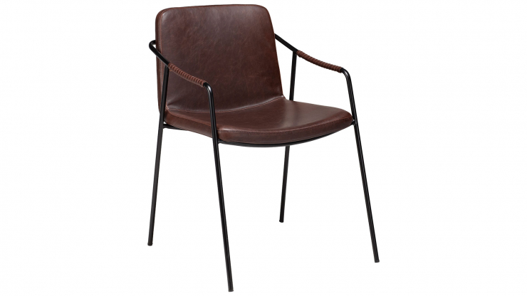 Boto stol svart/mrkbrunt konstlder i gruppen Mbler / Sittmbler / Matplatsstolar hos Trosa Mbler (DF-100310304)