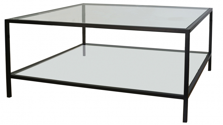 2000 soffbord svart glas/glas 100cm i gruppen Mbler / Bord / Soffbord hos Trosa Mbler (ENG-1491BLACK)