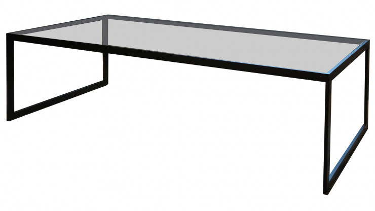 Square 2000 soffbord svart/glas 122cm i gruppen Mbler / Bord / Soffbord hos Trosa Mbler (ENG-4490GL)