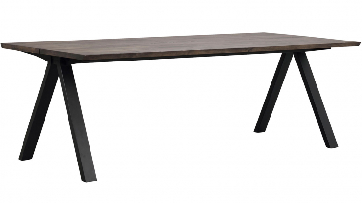 Carradale matbord brun/svart v-ben 220cm i gruppen Mbler / Bord / Matbord hos Trosa Mbler (ROW-120321)