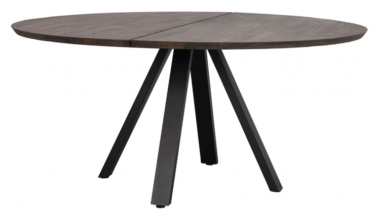 Carradale runt matbord brun/svart v-ben 150cm i gruppen Mbler / Bord / Matbord hos Trosa Mbler (ROW-120323)