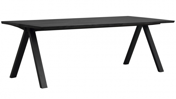 Carradale matbord svart v-ben 220cm i gruppen Mbler / Bord / Matbord hos Trosa Mbler (ROW-120326)