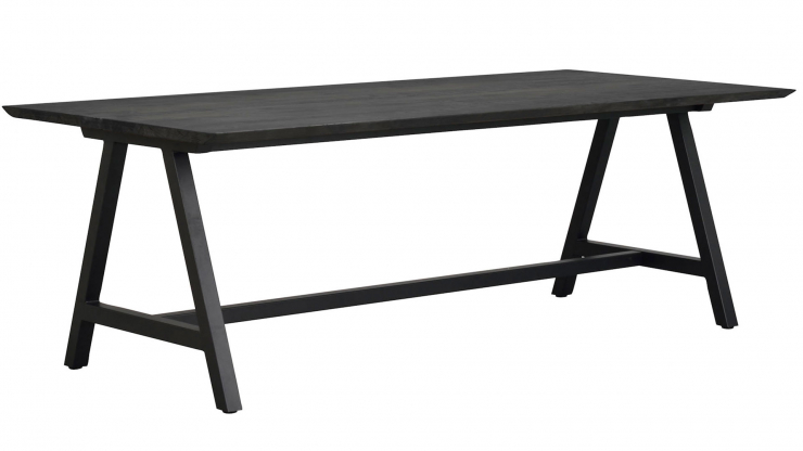 Carradale matbord svart a-ben 220cm i gruppen Mbler / Bord / Matbord hos Trosa Mbler (ROW-120327)