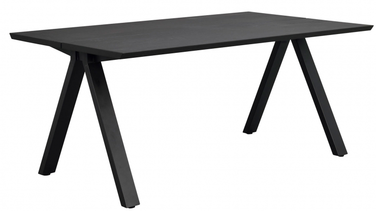 Carradale matbord svart v-ben 170cm i gruppen Mbler / Bord / Matbord hos Trosa Mbler (ROW-120882)