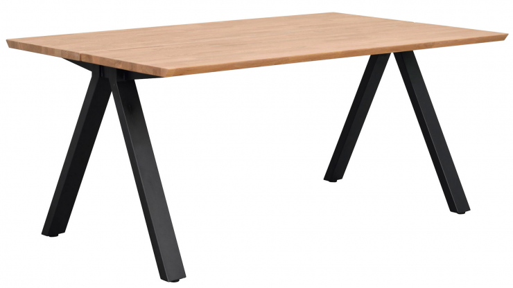Carradale matbord ek/svart v-ben 170cm i gruppen Mbler / Bord / Matbord hos Trosa Mbler (ROW-120883)