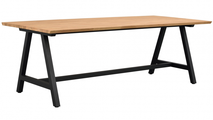 Carradale matbord ek/svart a-ben 220cm i gruppen Mbler / Bord / Matbord hos Trosa Mbler (ROW-120897)