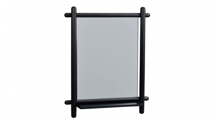 Milford spegel med hylla svart i gruppen Inredning / Dekoration / Speglar hos Trosa Mbler (ROW119543)