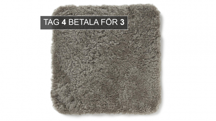 Curly pad sittdyna frskinn natural grey 40x40cm i gruppen Inredning / Textil / Sittdyna hos Trosa Mbler (SW-DYNA34024)