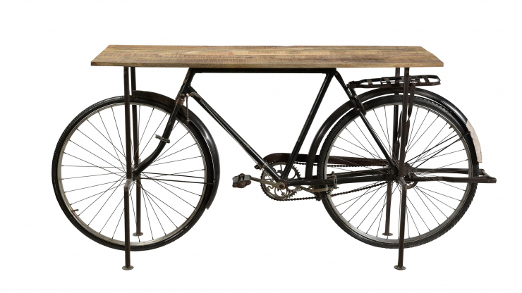 Cykel avlastningsbord rustik tr/jrn i gruppen Vintage / Bord / Avlastningsbord hos Trosa Mbler (TML-M06050)