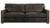 Viscount soffa 3-sits leather fudge