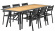 Chios matbord svart/teak 240cm