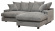 All in soffa 1,5-sits divan H Chester drizzle/svarta ben