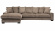 Lexuz 105 soffa divan 3 Meda steel grey/svarta ben