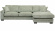 Lexuz 105 soffa divan 2,5 Arm 4 Tempo eucalyptus/svarta ben