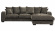 Lexuz 105 soffa divan 2,5 chill Brooks chocolate brown/svarta ben