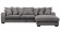 Lexuz 100 soffa divan 2,5 chill Harmony graphite/svarta ben