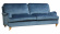 Oxford soffa rak 3-sits 2/2 Meda bluesteel/oljad ek/brass