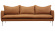 Vision soffa 3-sits lder Vintage cognac/svarta ben No2