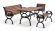 Byarum matbord svart/oljad mahogny