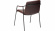 Boto stol svart/mrkbrunt konstlder