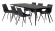 Pheno matbord svartbetsad ask 220cm