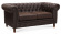 Chesterfield Cambridge soffa 2-sits tyg Vintage brun