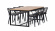 Fishbone matbord ek/svart 190cm
