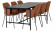 Cane matbord svartbetsad ek 210cm